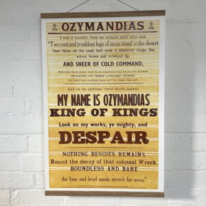 Ozymandias, Letterpress Poster - Image 1