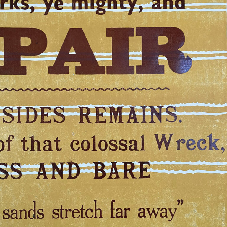 Ozymandias, Letterpress Poster - Image 2