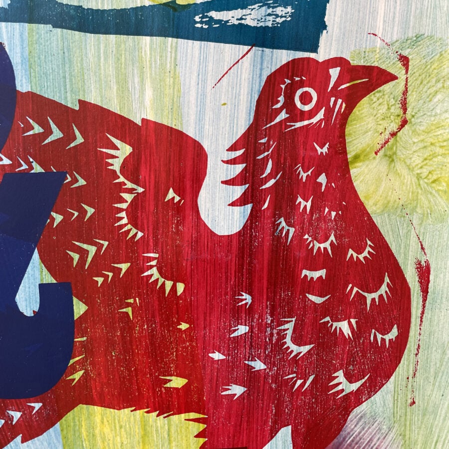 Paper Cut Pigeons & Brass Boots Poster - No.33