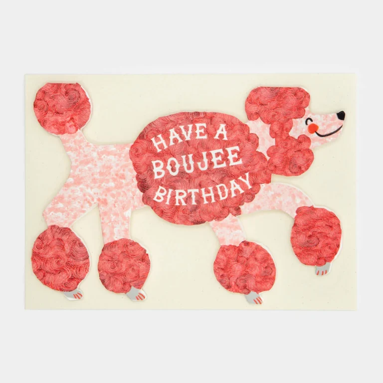 Poodle Birthday Card