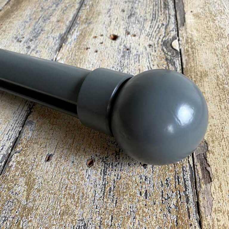 Straight Round Metal Curtain Track - Slate - Image 2