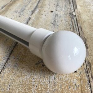 Straight Round Metal Curtain Track - White - Image 2
