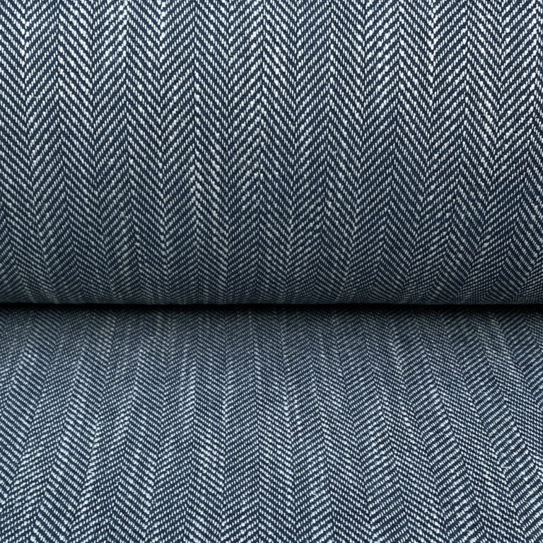 Upholstery Fabric Spey Herringbone - Indigo - Image 3