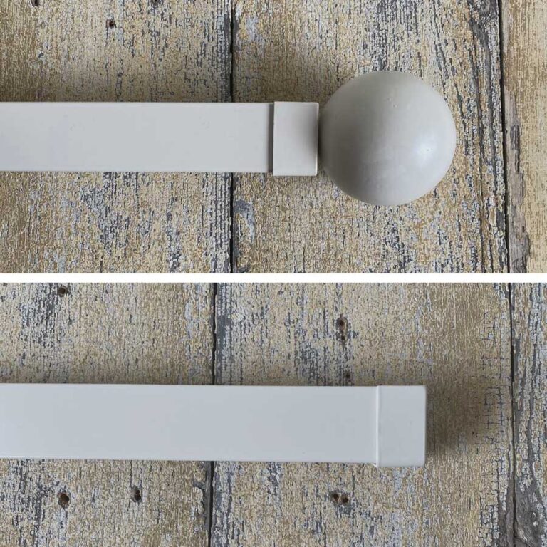 Straight Square Metal Curtain Track - Oyster