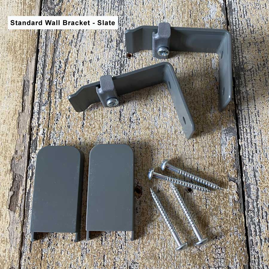 Straight Round Metal Curtain Track - Slate