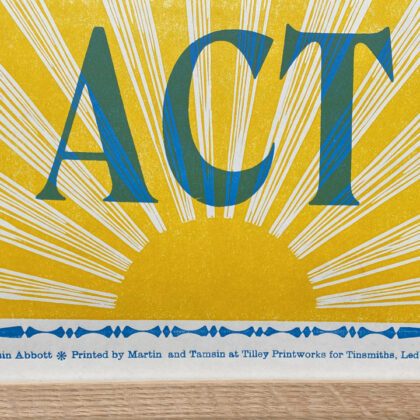 Joy Letterpress Poster by Tamsin  Abbott - Image 3