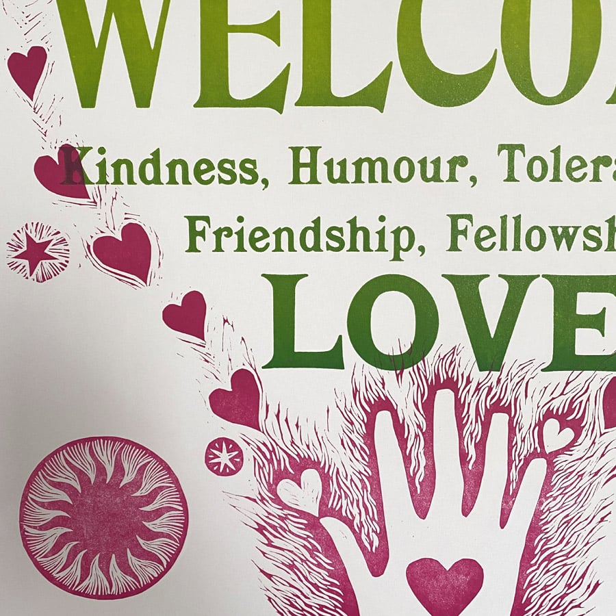 Love Letterpress Poster by Tamsin  Abbott
