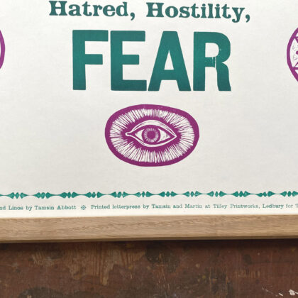 Love Letterpress Poster by Tamsin  Abbott - Image 3