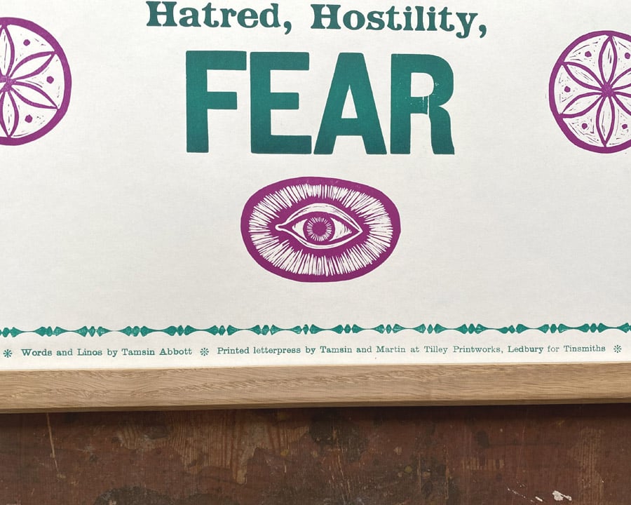 Love Letterpress Poster by Tamsin  Abbott