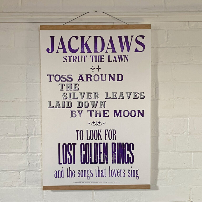Jackdaw, Letterpress Poster