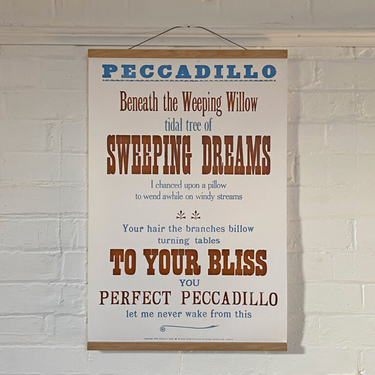 Peccadillo, Letterpress Poster