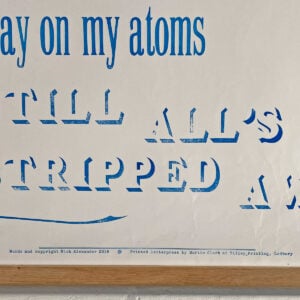 Take Me, Letterpress Poster - Image 3