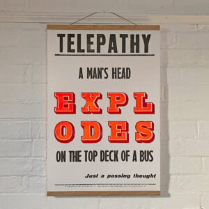 Telepathy, Letterpress Poster