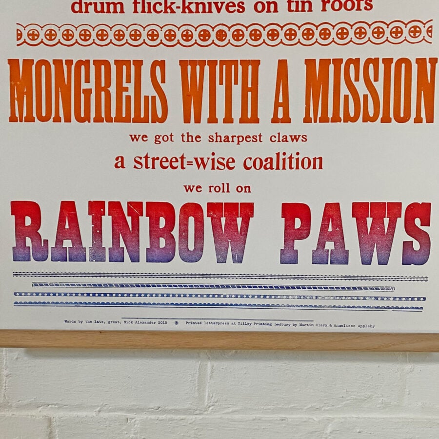Alley Cats, Letterpress Poster