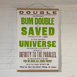 Bum Double, Letterpress Poster