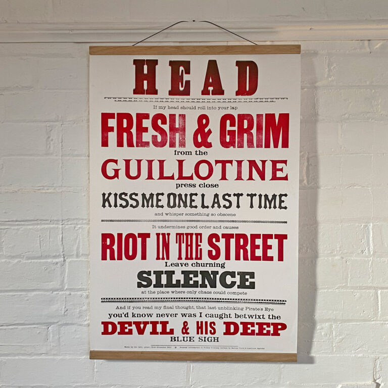 Head, Letterpress Poster