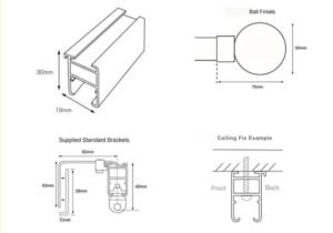 Metal Track Illustration Straight