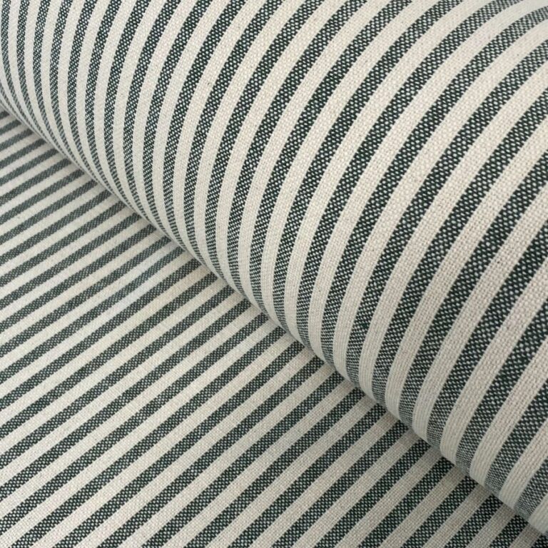 Green striped fabrc