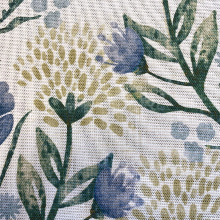 Wild Clover on Ivory - Indigo and Gold - Image 4