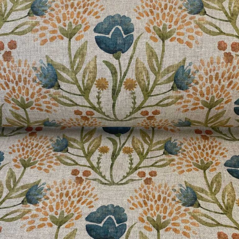 Wild Clover Natural- Teal and Marmalade - Image 3