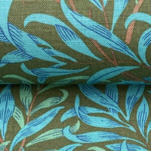 Ben Pentreath for Morris & Co: Willow Bough in Olive and Turquoise - Image 3