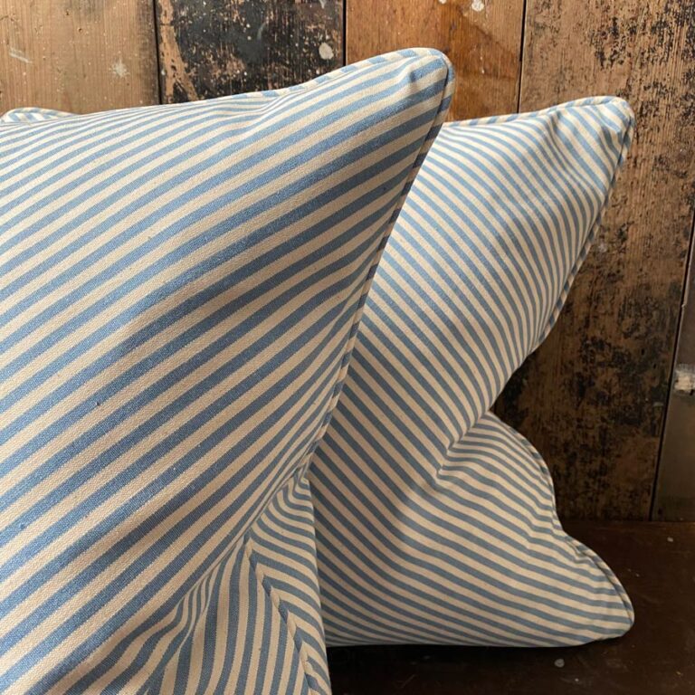 Alpha Stripe Cushion - Blue - Image 3