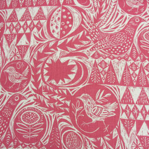 Mark Hearld Bird Garden - Cherry Red - Image 2