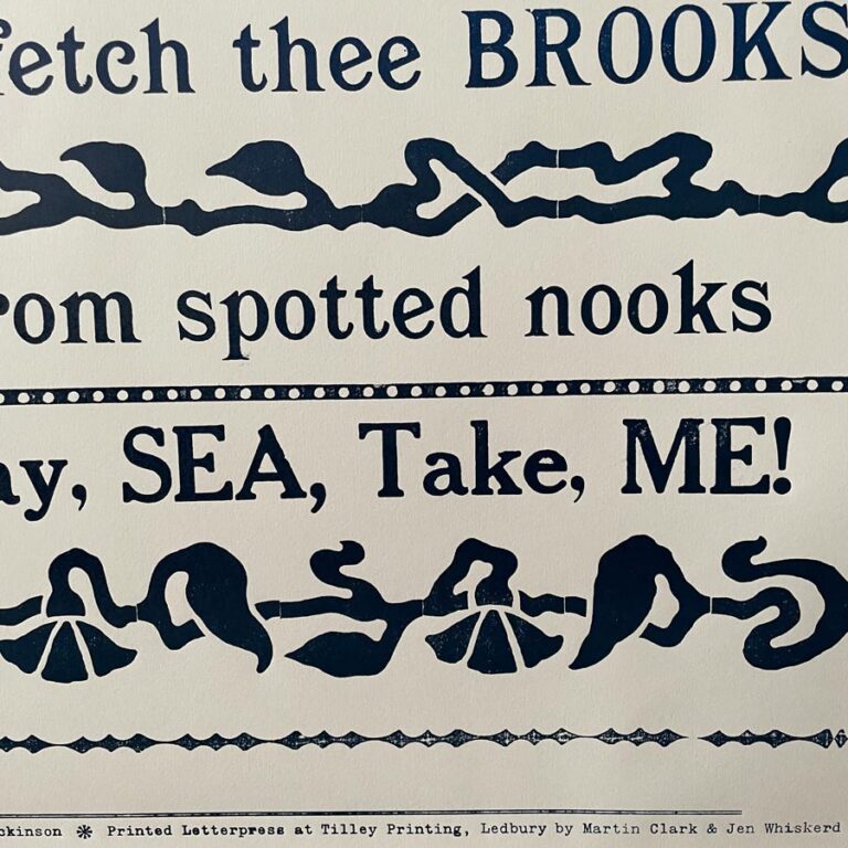 Blue Sea, Letterpress Poster - Image 3