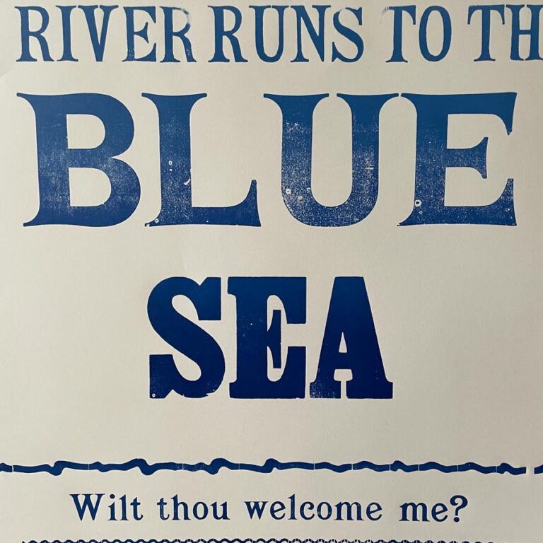 Blue Sea, Letterpress Poster - Image 2