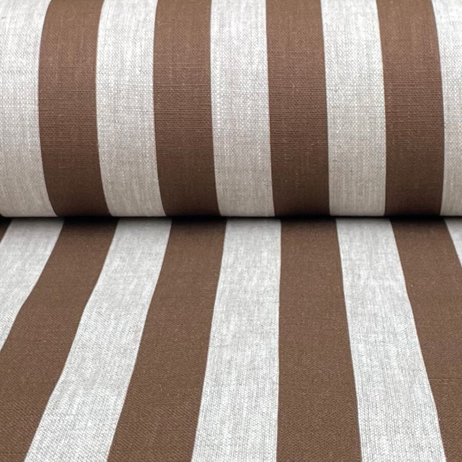 Beta Linen Stripe - Brown
