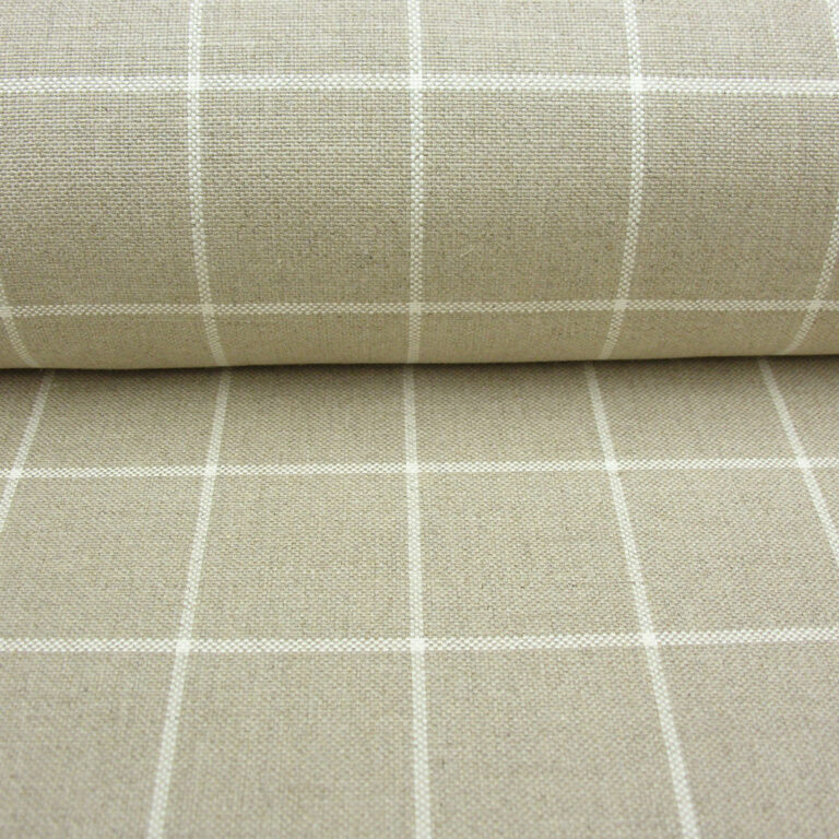 Linen Check - Oatmeal - Image 3