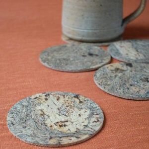 Set of Four Cork Coaster - Image 2