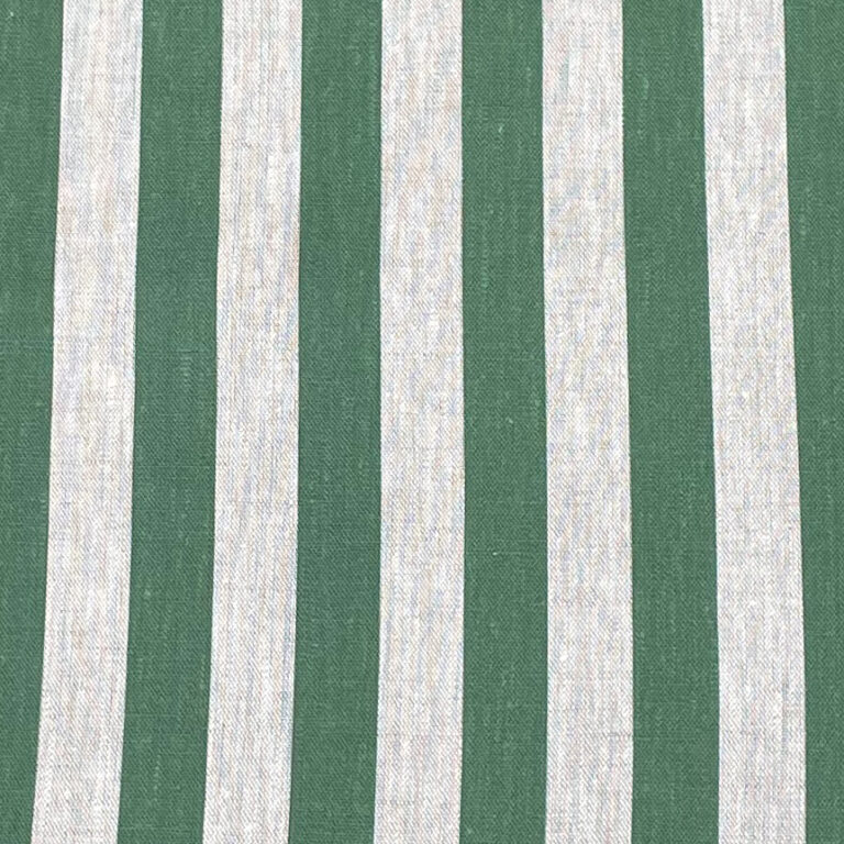 Beta Linen Stripe - Dark Green - Image 2