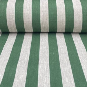 Beta Linen Stripe - Dark Green - Image 3