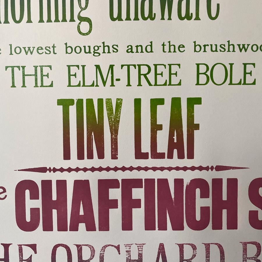 Oh to be in England, Letterpress Poster