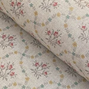 Florence - Pink & Seagreen on Natural - Image 1