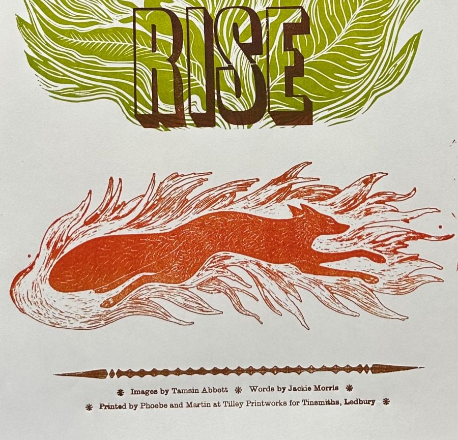 Wild Folk Letterpress Poster by Tamsin Abbott & Jackie Morris