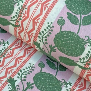 Haddon Stripe - Pink and Leaf Green - Image 1