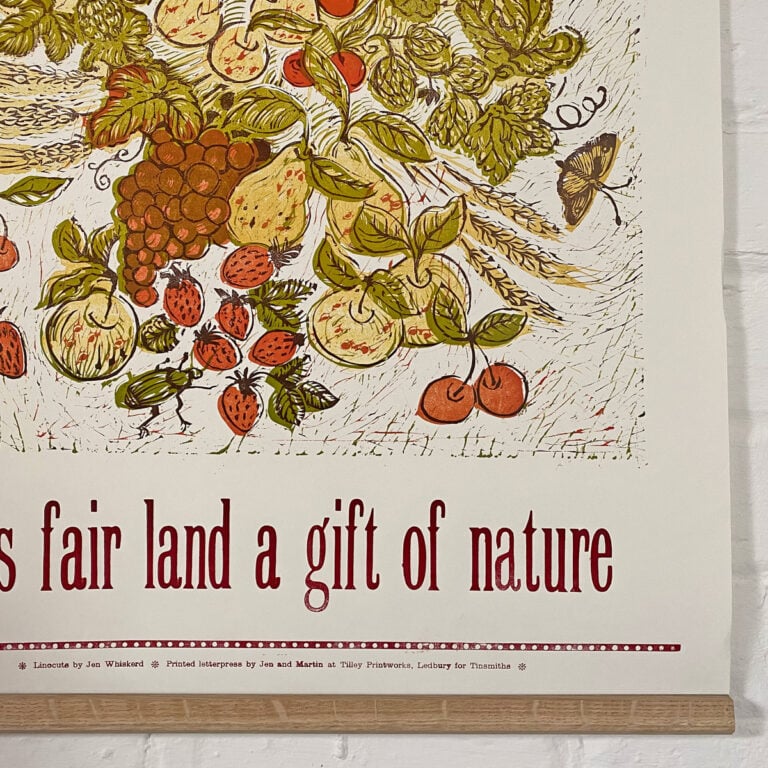 Herefordshire Cornucopia, Letterpress Poster Jen Whiskerd - Image 5
