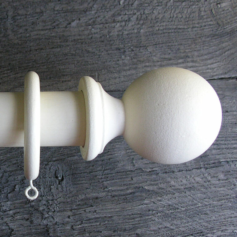 35mm Painted Curtain Pole Set - Ivory - Image 2