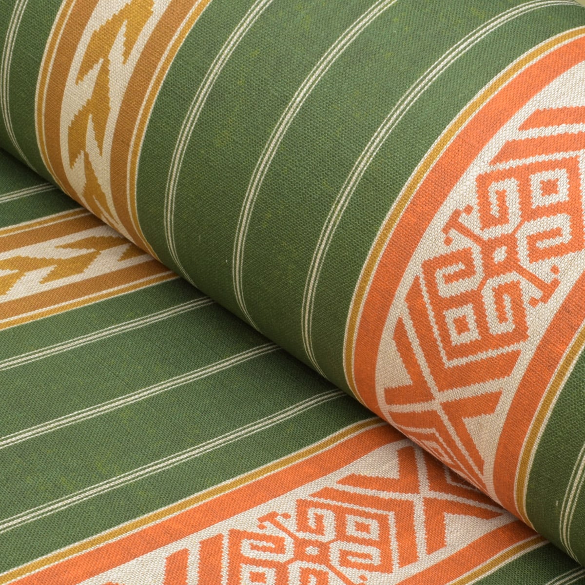Kolomyya Linen Stripe - Green - Image 1