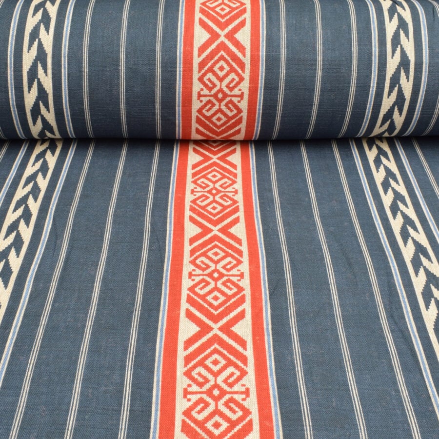 Kolomyya Linen Stripe - Indigo