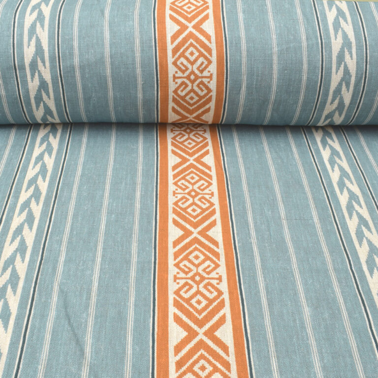 Kolomyya Linen Stripe - Mineral Blue - Image 3