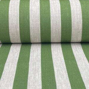 Beta Linen Stripe - Leaf Green - Image 3