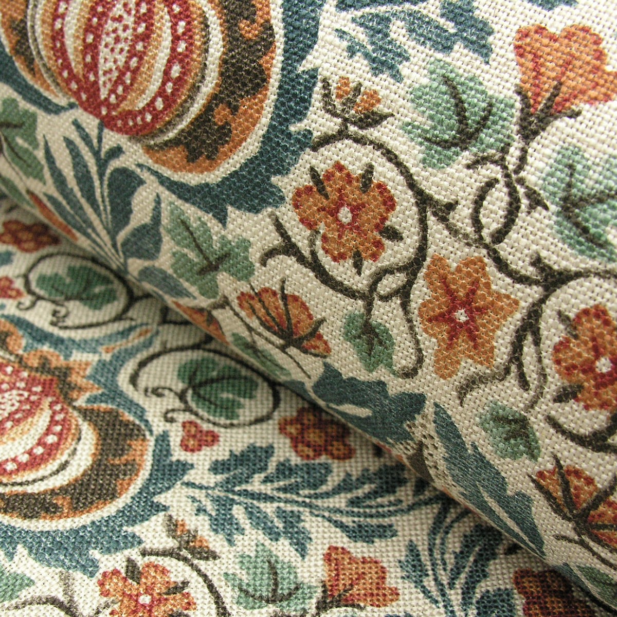 William Morris Little Chintz - Teal and Saffron - Image 1