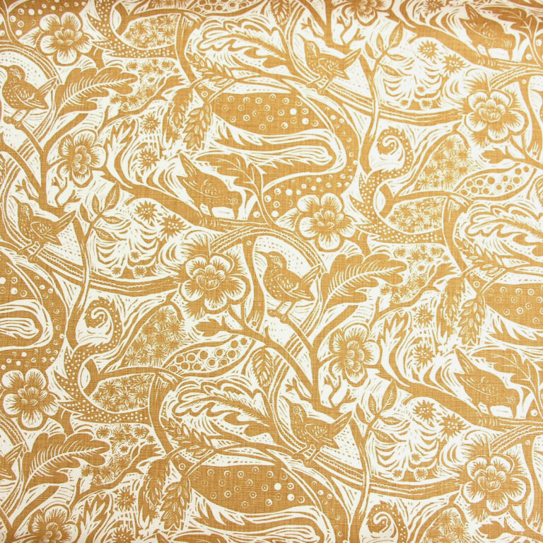 Mark Hearld Wren - Ochre Heavyweight Linen - Image 3