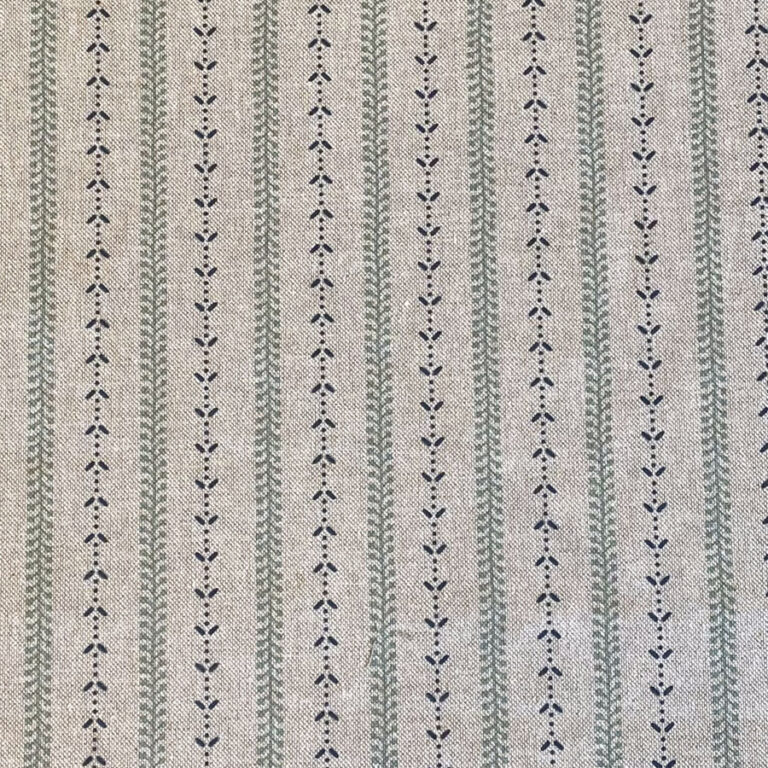 Maya Stripe Natural - Seagreen and Indigo - Image 2