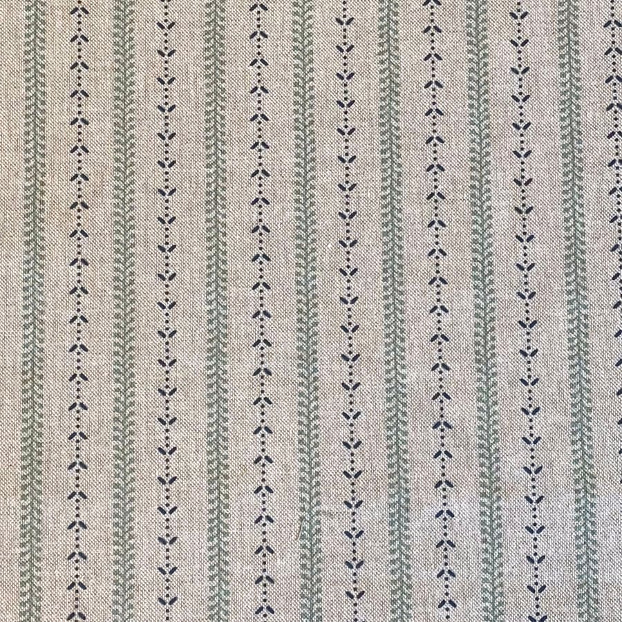 Maya Stripe Natural - Seagreen and Indigo