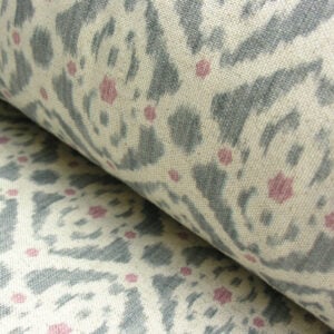 Extra Wide Fabric blue ikat