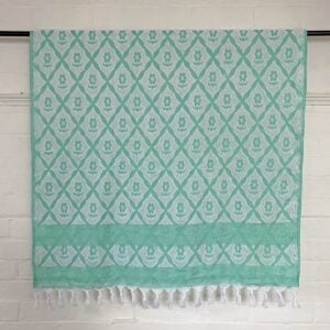 Turkish Cotton Bath Towel - Mint Green - Image 3